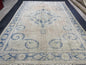 Large MUTED Rug Vintage 7.5 x 11.4 Handmade Rug, Oushak Rug Natural Rustic Rug ORIENTAL Rug Turkish Rug Hand Knotted Neutral Persian rug