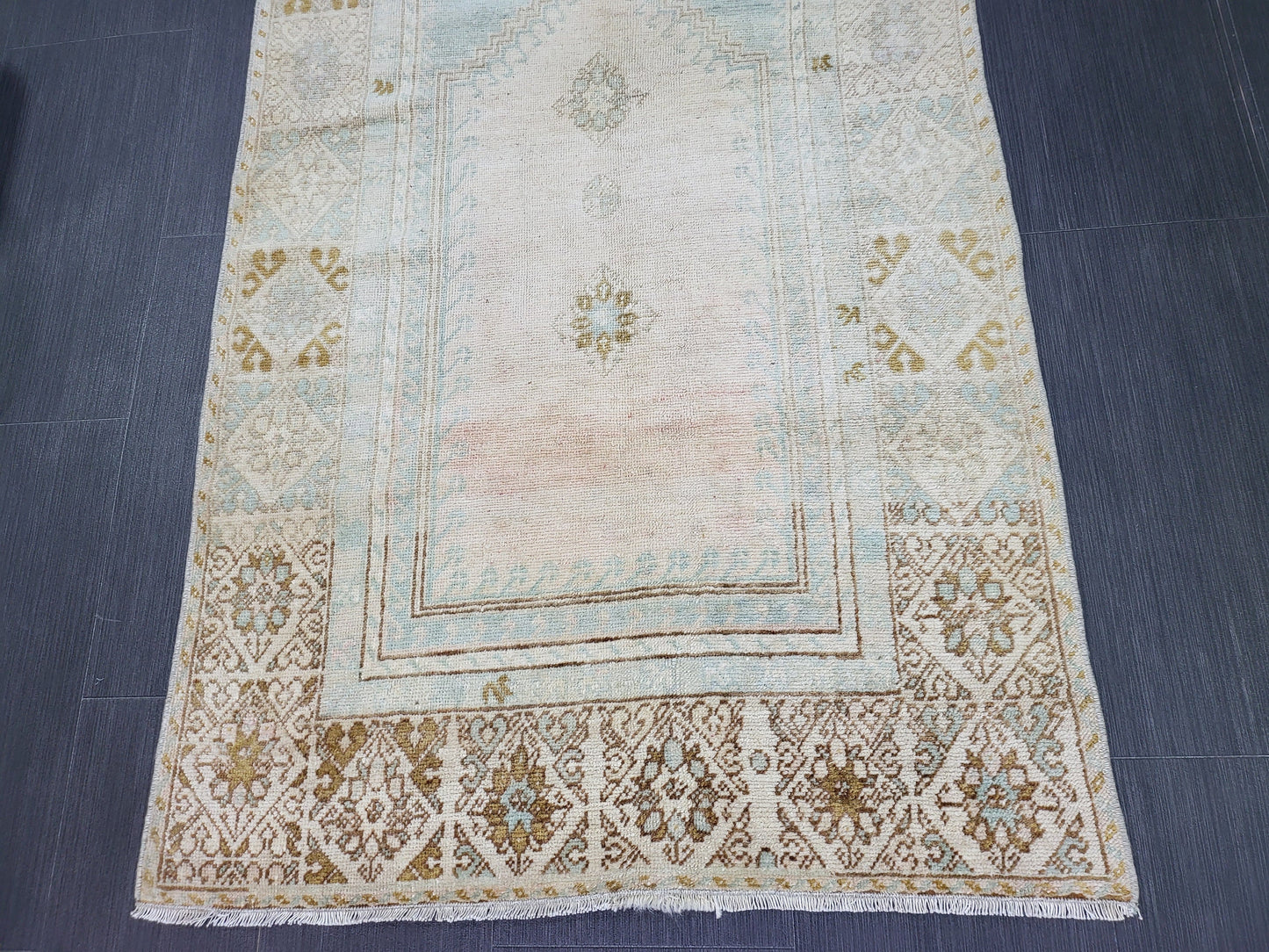 OUSHAK RUG, TURKISH 2.9 x 5.2 Antique Rug,  Vintage  Rug, Antique Rug Wool Handknotted Rug,  Handmade Rug,Vintage Turkish Rug