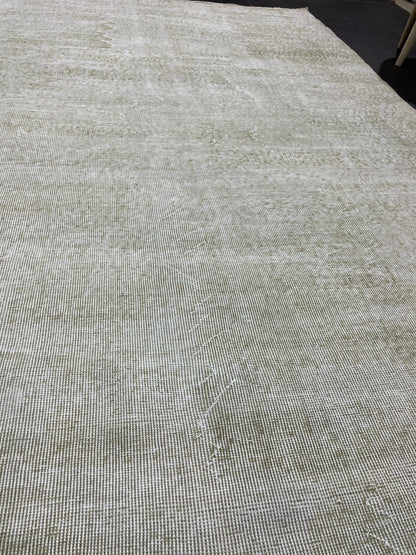 Neutral Vintage Rug Distressed 6.3 x 8.5 Rug Turkish Rug Muted Hand Knotted Wool Rug Handmade Rug Antique Rug