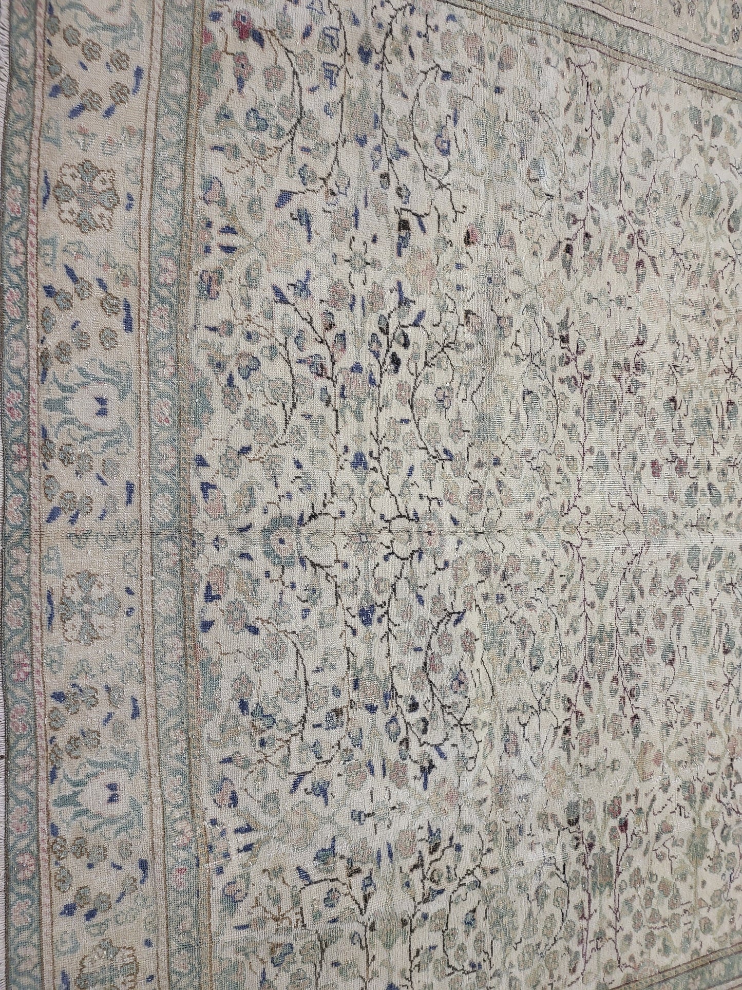 Vintage Rug 6.5 x 9.3 HAND MADE Rug Muted Vintage Turkish Rug Oushak Rug Vintage Oriental Rug, Oushak Rug, Wool Persian Rug