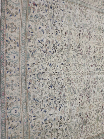 Vintage Rug 6.5 x 9.3 HAND MADE Rug Muted Vintage Turkish Rug Oushak Rug Vintage Oriental Rug, Oushak Rug, Wool Persian Rug