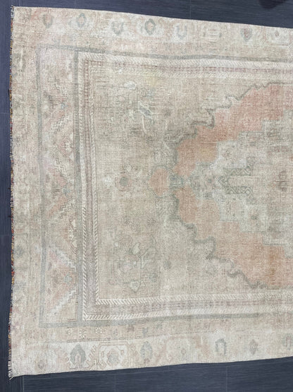 MUTED Vintage RUG 5x9 TURKISH Oushak Rug Vintage Hand Knotted Rug Antique Persian Hand Made Rugs Turkish Rug Handmade Wool Rug