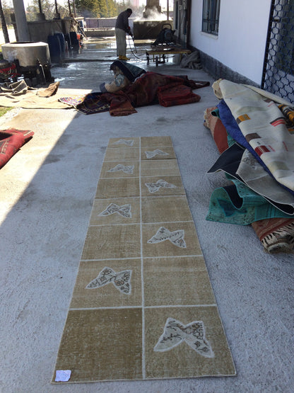 Butterfly Runner Rug, Patchwork Runner Rug, Living Room Rug,Oushak Rug,