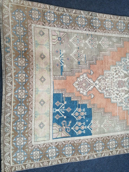 4.6 x 8.2 Wool Rugs  TURKISH HAND MADE Rugs Vintage Turkish Rugs  Anatolian Oushak Rug Turkish Oushak Rug, Vintage Oushak Rug, Wool Rug