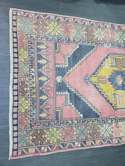 3.6 x 6 Hand Knotted Rug,  Handmade Rug, Oushak Rug,  Natural Wool Rug, Oriental Rug Plush Turkish Rug, Farmhouse Rug, Vintage Persian rug