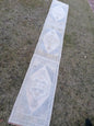 1'9x10'5 muted blue runner rug, faded vintage turkish runner,  hallway runner rug, kicthen runner rug, oushak runner rug