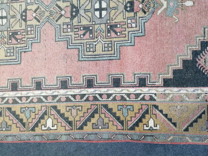 HandMade Rug 4 x7 Hand Crafted Rug, Rustic Rug, Bohemian Rug, Rug Runner, Turkish Rug, Farmhouse Rug, Vintage Rug, Wool Rug Hand Knotted Rug