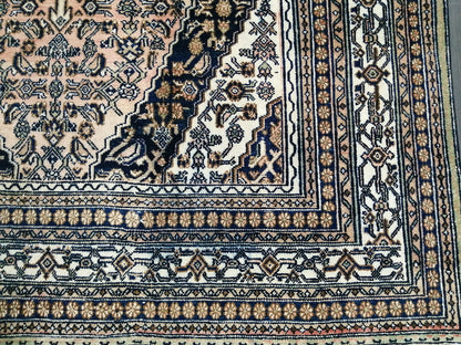 Vintage Persian Rug, Unique Motif Rug, 8 x 11.2 Persian Rug, Hand Knotted Rug, Eclectic Rug, Hand Made Rug, Living room Rug Navy rug 8x11