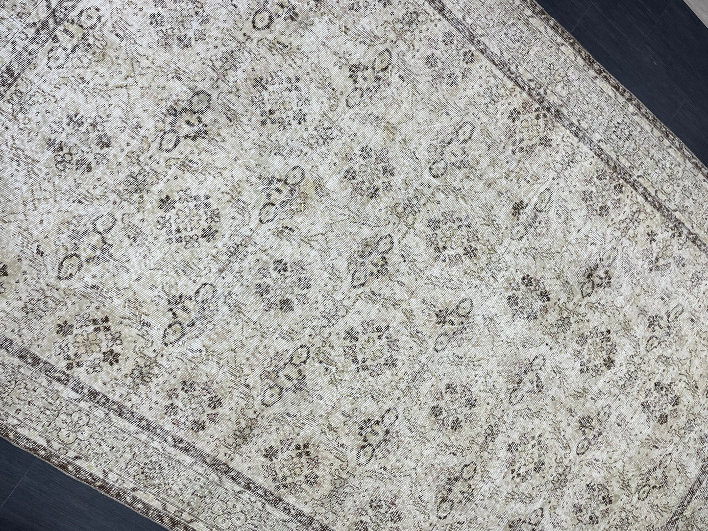 Hand Knotted Rug 6.7 x 10.5 TURKISH Rug Vintage Rug Oushak Rug Wool Distressed Rug Handmade Rugs Vintage Turkish Rug