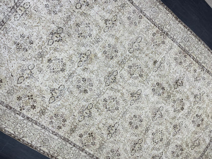 Hand Knotted Rug 6.7 x 10.5 TURKISH Rug Vintage Rug Oushak Rug Wool Distressed Rug Handmade Rugs Vintage Turkish Rug