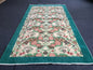 Vintage Rug, Turkish Rug Bohemian Rug, Living Room Rug, Oushak Rug,Hand woven Rug,Weaving Rug, 7 x 4 feet, Green Floral Rug