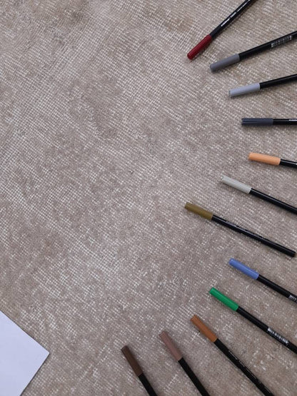 NEUTRAL Vintage OUSHAK RUG 6.5 x 10 Neutral Large Vintage Rug Wool Varigated No Dye Rug Turkish Muted Hand Made Rugs Vintage One Plain Rug
