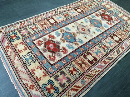 3.8x6.6 Rug Hand Made Rug, Oushak Rug, Soft wool Rug, Rug Fun Rug Turkish Rug, Farmhouse Rug, Vintage Wool Carpet Oriental Rug
