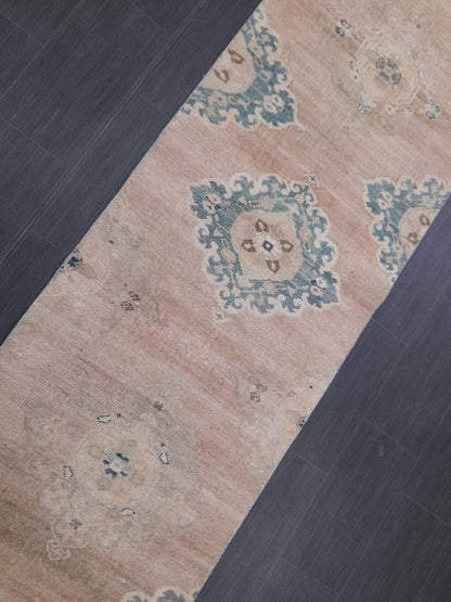 Muted Vintage Runner Rug 2.8 x 13 Muted Hallway Runner Kitchen Runner Rug Muted Staircase Runner Rug Muted Oushak Rug XĹ Turkish Runner Rug