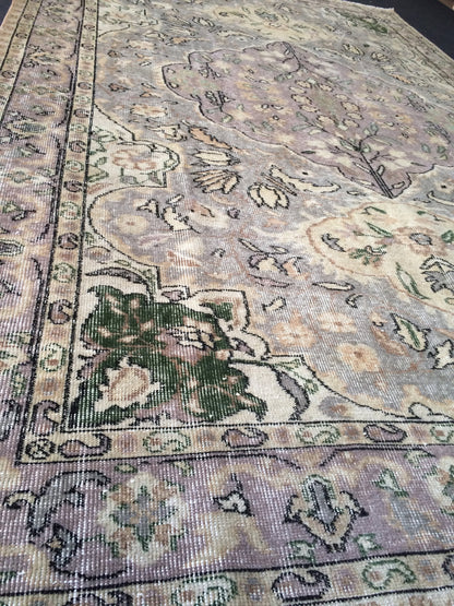 6 x 9.5 Vintage Rug, Vintage Turkish Rug, Living Room Turkish Rug, Oushak Rug, Oriental Rug