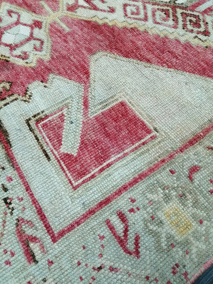 9.9 X 3.6 Oushak Runner Rug Turkish Runner Rug Vintage Runner Rug Hallway Runner Rug Kitchen Runner Rug Wool Runner Rug Wool Oushak Rug
