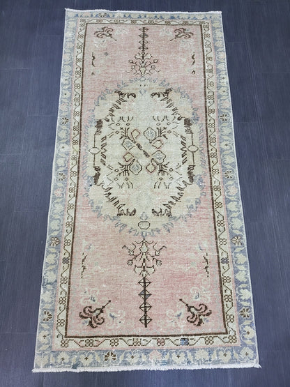 Oushak Rug, Rustic 2.10 x 5.10 Rug, Persian Rug, HandmadeRug, Turkish Rug, Farmhouse Rug, Vintage Rug, Wool rug,  vintage rug