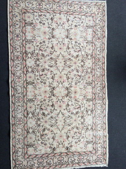 4 x 7 Vintage  Turkish Rugs Muted Vintage Oushak Rugs  Turkish  Rug, Boho Rug, Oushak Rug, Wool Rugs, Shabbychic Rug, Farmhouse Rugs