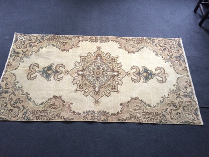 Oushak Rug Turkish Rug Hand Made Rug Wool Rug Vintage Rug  Bohemian Rugs