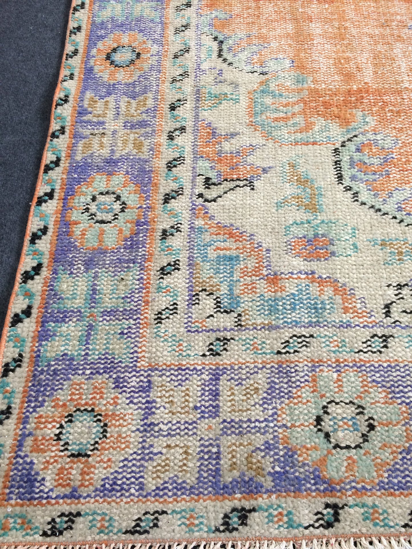 9.4 x 5.6 ft Hand Made Rugs Turkish Rug Oushak Rugs Rustic Oushak Rug Wool Oushak Rugs Oushak Runner Rugs, Farmhouse Rug, Vintage Rugs