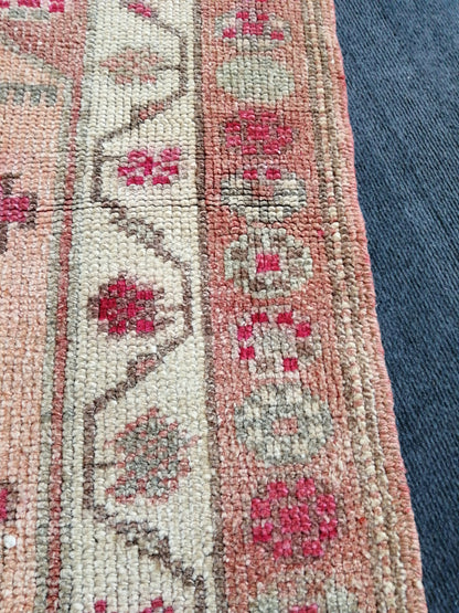 3x11 Turkish RUNNER Rug, Oushak Runner Rug, Oushak Rugs, Wool Oushak Muted Rugs, Runner Rug, Vintage Runner Rug, Hand Made Rug Runner