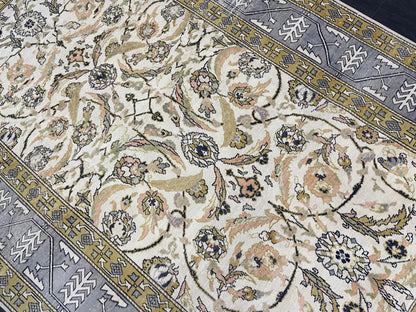 Large Fine Knotted RUG 6.3 x 10.5 Muted TURKISH Antique Rug Vintage Persian Rug Vintage Rug Wool Oushak Rug HandMade Rug Hand Knotted Rug