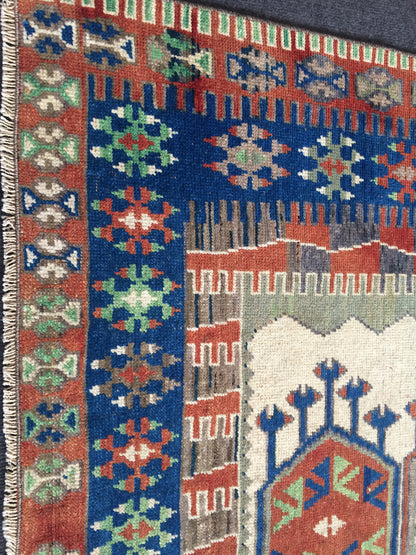 Persian Rug, Vintage  Rug, Oushak  Rug, Turkish Rugs, Bohemian Rug, Rug  Turkish Rug, Farmhouse Rug, Vintage Rug, Wool rug 6.4 x 4.2 ft