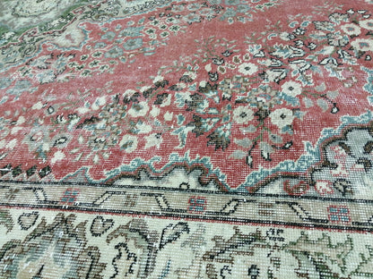 9 x 7.2 Rugs, Hand Made Rug, Oushak Rug, Rustic Rug, 9x7  Rug, Rug Runner, Turkish Rug, Farmhouse Rug, Vintage Rug, Wool rug
