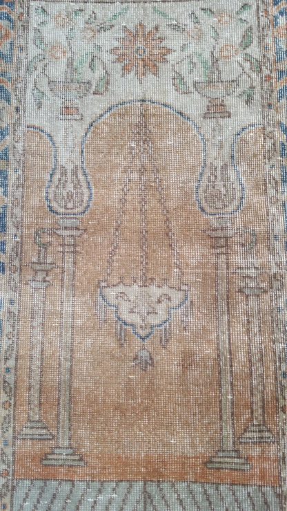 Vintage Rug Turkish  Rug Oushak Rug Wool Oushak Rug Vintage Rugs Boho Rug