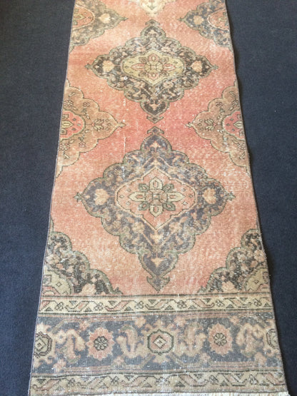 13 X 2.8 Turkish Runner Rug Vintage Runner Rug Oushak Runner Rug  Hallway Runner Rug Kitchen Runner Rug Wool Runner Rug Wool Oushak Rug