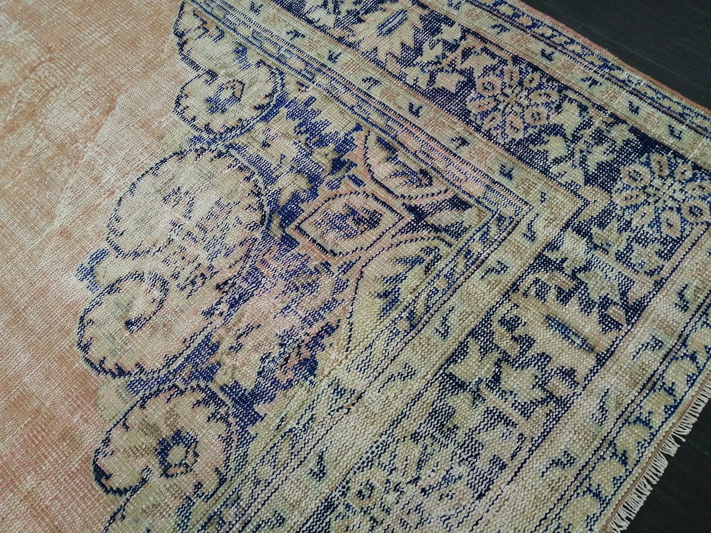 Large 10.7 x 7.5 OUSHAK RUG TURKISH Oushak Rug Vintage Oushak Runner Rug Vintage 8 by 11 Rug Wool Oriental Rug Hand Made Rugs Turkish Rug