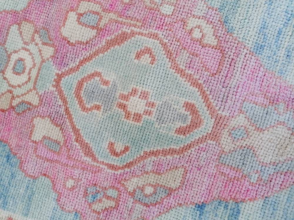 Oushak turkish wool rug 2'11x4'5 new production oushak handmade rug, living room rug, bohemian rug