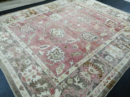 Vintage Rug OUSHAK RUG 10 x 8.3 TURKISH Oushak Rug Modern Oushak Rug Vintage Rug Wool Oushak Rug Hand Made Rugs Vintage Turkish Rug 8x10 rug