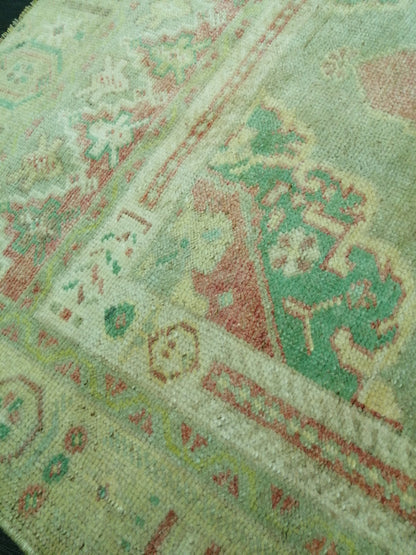 6.6 X 3.2 Vintage Rugs  TURKISH HAND MADE Rugs   Vintage Turkish Rugs   Oushak Rug   Turkish Oushak Rug, Vintage Oushak Rug, Wool Rug