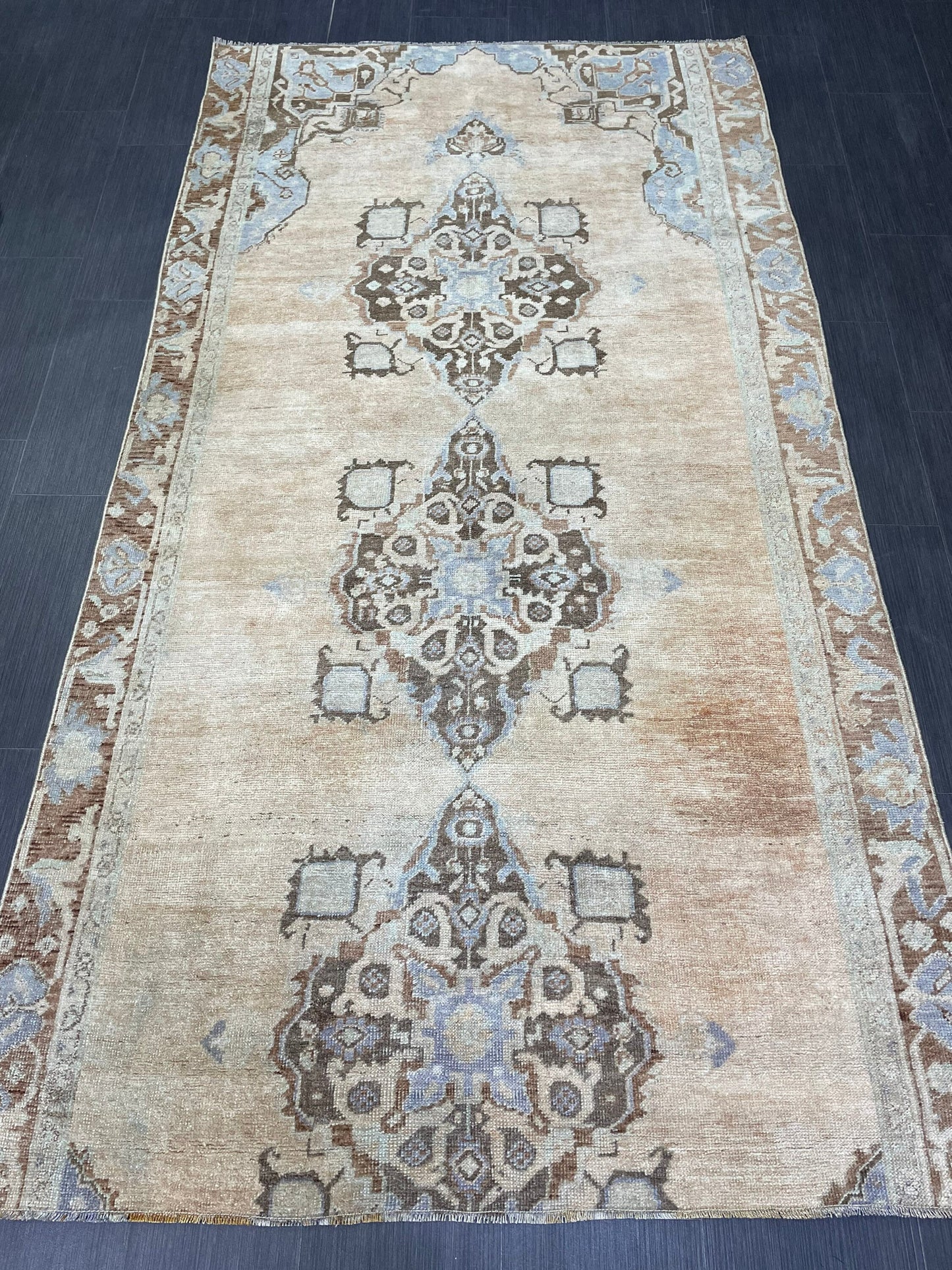 Turkish Rug, Muted Handknotted 4.5 x 8.3 Rug, Handmade Rug, Persian Rug, Vintage Wool Rug, Turkish Kitchen Rug