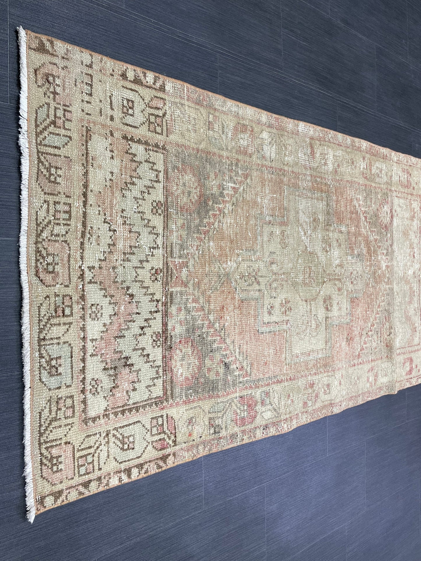 Muted Vintage Rug 3 x 5.3 Handmade Rug Vintage Turkish Rugs   Oushak Rug  Hand Made Rug, Vintage Oushak Rug, Wool Rug