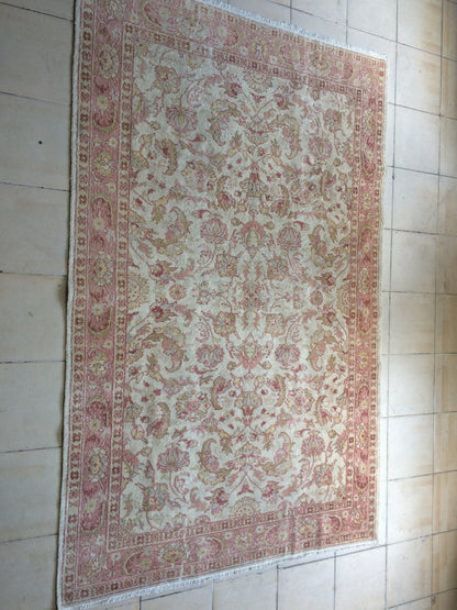 Vintage living room rug, wool pile RUGS, Pastel oushak rug , Turkish Oushak Rug, Vintage Rug, 8.3 x 5.3 Rug, Vintage Oushak Rug, 5x8 Rugs
