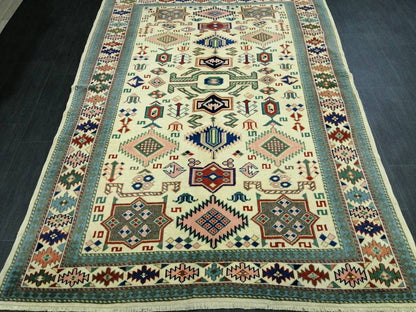 Quality Hand Made Rug  6.9 x 5 Vintage Rug Oushak Rug, Bohemian Rug, Rug Runner, Turkish Rug, Farmhouse Rug,  Wool rug
