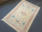 4x6 feet etnique design turkish bedroom rug, handmade kitchen floor rug, oushak bathroom area rug,persian motif large rug,hallway middle rug