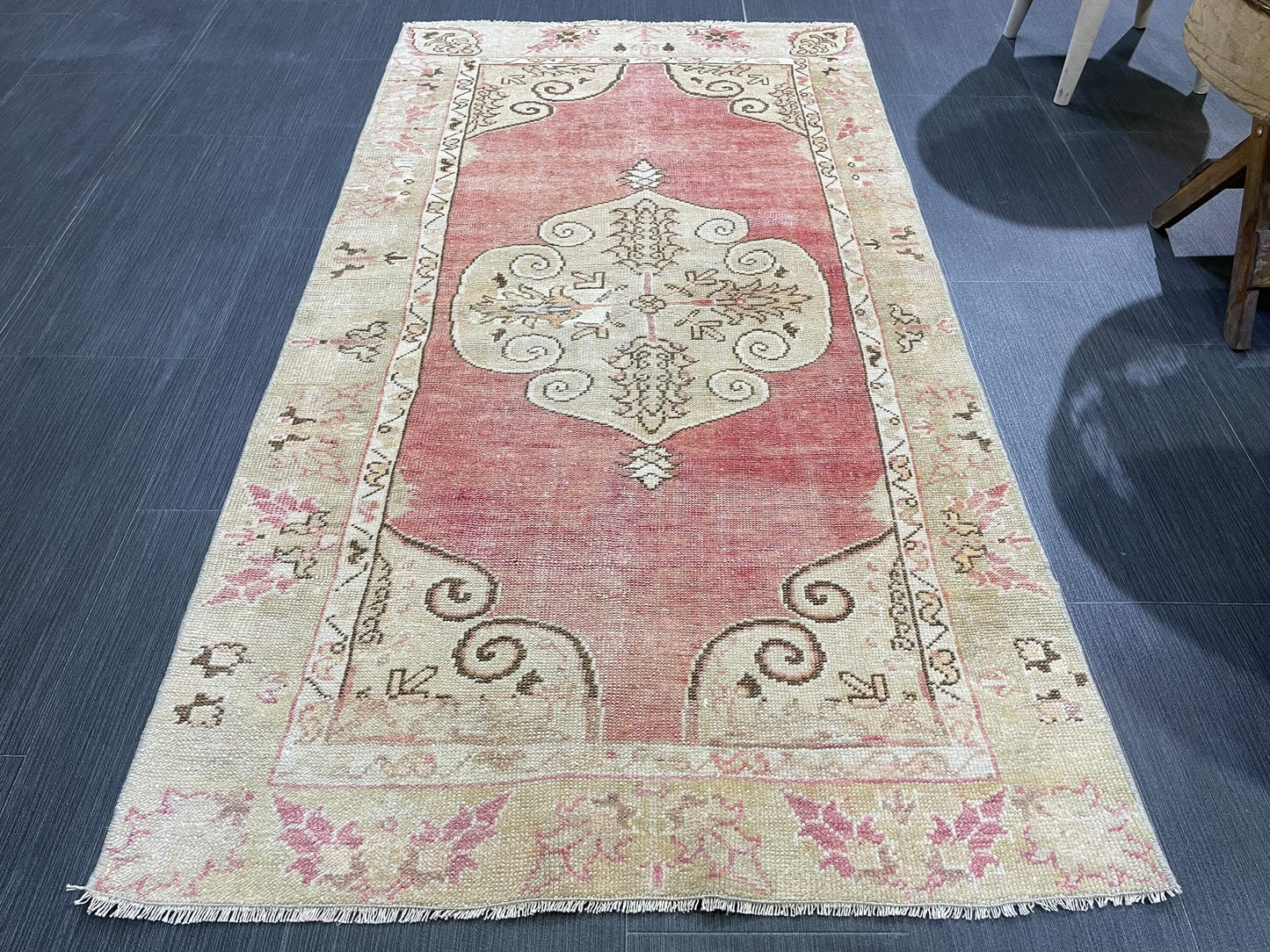 Handmade Rug, Antique Rug, Vintage 2.8 x 5 Rug, Turkish Wool Rug, Oushak Rug, Hand Knotted Rug, Persian Rug,