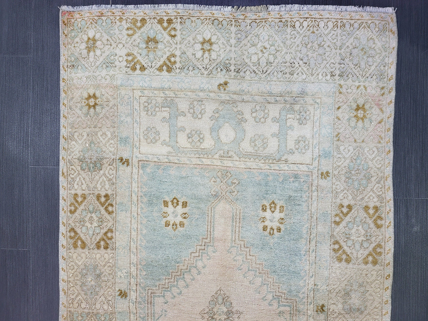 OUSHAK RUG, TURKISH 2.9 x 5.2 Antique Rug,  Vintage  Rug, Antique Rug Wool Handknotted Rug,  Handmade Rug,Vintage Turkish Rug