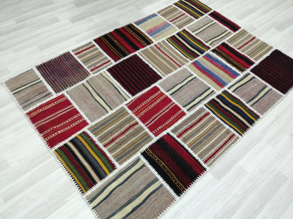 Patchwork Rugs, Hand Made Rug, Oushak Rug, Rustic Rug, Bohemian Rug, Rug Runner, Turkish Rug, Farmhouse Rug, Vintage Rug, Wool rug