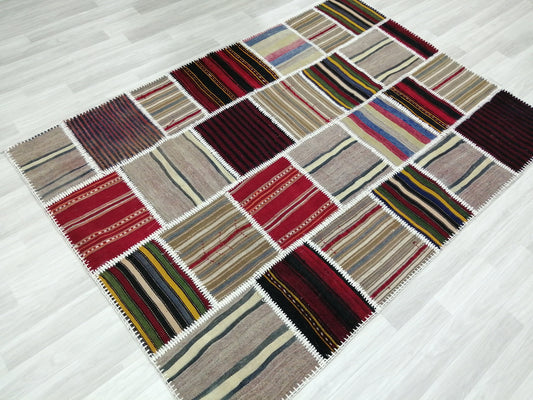 Patchwork Rugs, Hand Made Rug, Oushak Rug, Rustic Rug, Bohemian Rug, Rug Runner, Turkish Rug, Farmhouse Rug, Vintage Rug, Wool rug