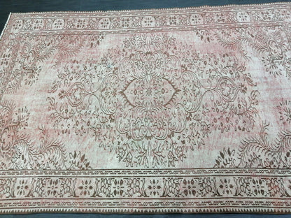 9.3 x 6.2 Large Rugs, Hand Made Rug, Oushak Rug, Rustic Rug, Light Green Rug, 9x6 Rug, Turkish Rug, Farmhouse Rug, Vintage Rug, Wool rug