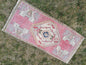 Vintage oushak small rug. vintage handmade rug 3'2x1'6 anatolia turkey natural dyes and hand spun wool area rugs