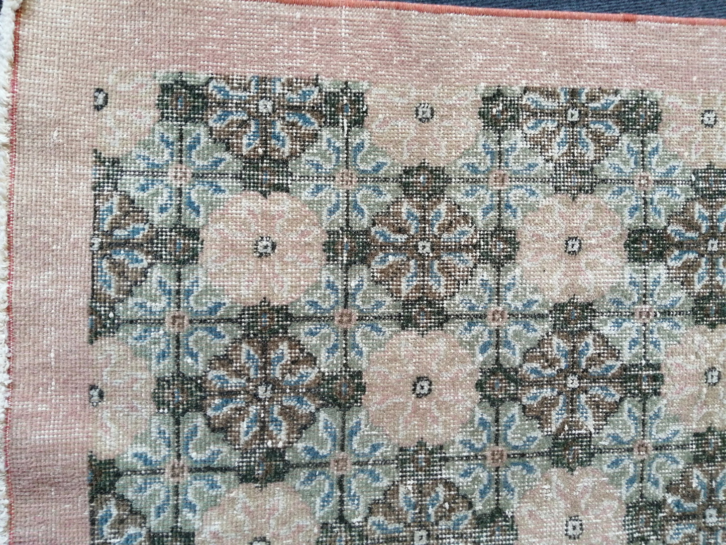 4x7 ft Vintage Floral Rug, Bohemian Rug, Living Room Rug,Oushak Rug,Hand Made Rug,Fun  Rug,Turkish Rug Vintage  Oriental rug Cute rug