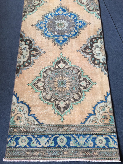 12.5 x 2.8 ft Oushak Runner Rug Turkish Runner Rug Vintage Runner Rug