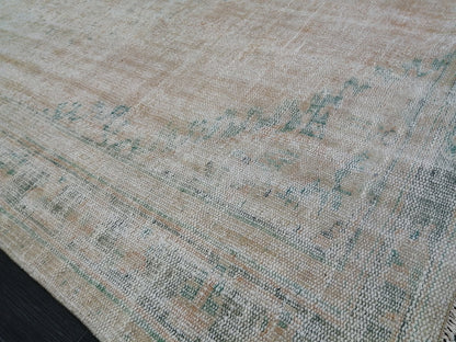 Distressed Rug Handmade Rug 6 x 10.3 Oushak Rug Rustic Rug, Muted Antique Rug Faded Rug 6x10 Turkish Rug Farmhouse Rug Vintage Rug Wool rug