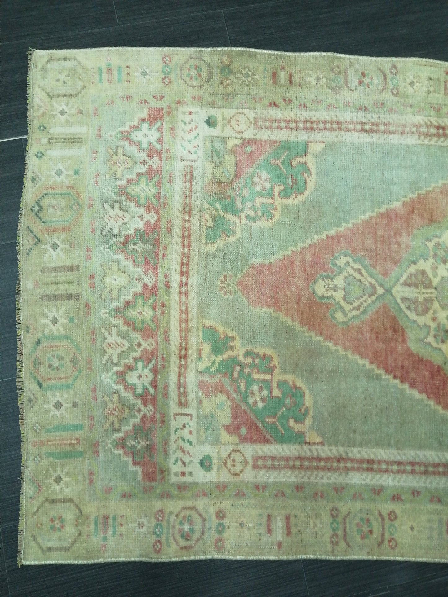 6.6 X 3.2 Vintage Rugs  TURKISH HAND MADE Rugs   Vintage Turkish Rugs   Oushak Rug   Turkish Oushak Rug, Vintage Oushak Rug, Wool Rug