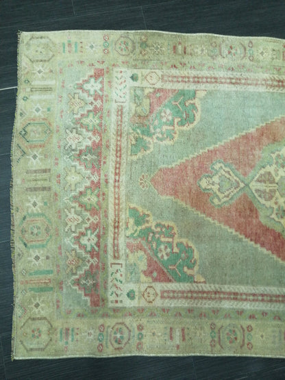6.6 X 3.2 Vintage Rugs  TURKISH HAND MADE Rugs   Vintage Turkish Rugs   Oushak Rug   Turkish Oushak Rug, Vintage Oushak Rug, Wool Rug